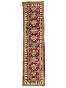 Kazak Fine Teppich 77X330 Läufer Braun/Dunkelrot Wolle, Afghanistan Carpetvista