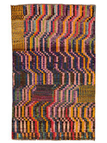 絨毯 Moroccan Berber - Afghanistan 110X176 ブラック/ダークレッド (ウール, アフガニスタン)
