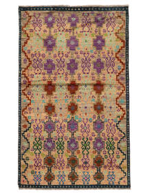 絨毯 Moroccan Berber - Afghanistan 107X174 茶色/ダークレッド (ウール, アフガニスタン)