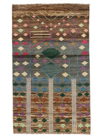 絨毯 Moroccan Berber - Afghanistan 109X180 茶色/ブラック (ウール, アフガニスタン)
