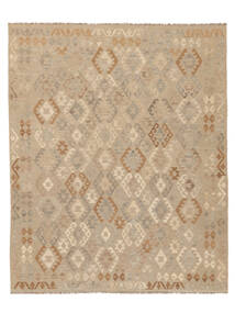  Orientalischer Kelim Afghan Old Stil Teppich 243X299 Orange/Braun Wolle, Afghanistan Carpetvista