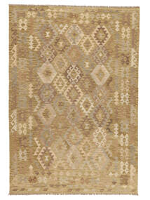 Kilim Afghan Old Style Rug 198X290 Brown/Orange Wool, Afghanistan Carpetvista