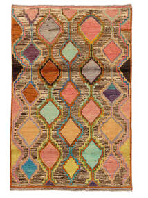 121X185 絨毯 Moroccan Berber - Afghanistan モダン 茶色/オレンジ (ウール, アフガニスタン) Carpetvista