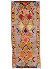 83X204 Moroccan Berber - Afghanistan Vloerkleed Modern Tapijtloper Bruin/Rood (Wol, Afghanistan) Carpetvista