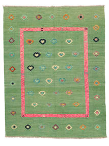 156X200 絨毯 キリム Nimbaft モダン グリーン/ダークグリーン (ウール, アフガニスタン) Carpetvista