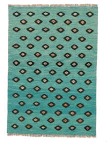 絨毯 キリム Nimbaft 106X157 グリーン/ダークグリーン (ウール, アフガニスタン)