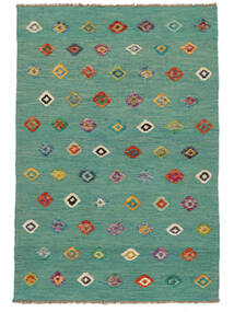 107X154 絨毯 キリム Nimbaft モダン グリーン/ダークグリーン (ウール, アフガニスタン) Carpetvista