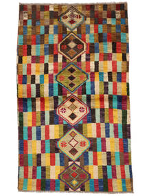 絨毯 Moroccan Berber - Afghanistan 90X151 ブラック/茶色 (ウール, アフガニスタン)