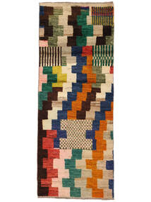 絨毯 Moroccan Berber - Afghanistan 75X195 廊下 カーペット ブラック/オレンジ (ウール, アフガニスタン)