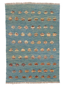 絨毯 キリム Nimbaft 100X149 ダークターコイズ/グリーン (ウール, アフガニスタン)