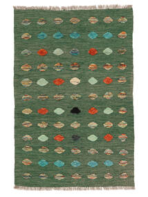 絨毯 キリム Nimbaft 105X157 ダークグリーン/ブラック (ウール, アフガニスタン)