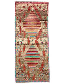 絨毯 Moroccan Berber - Afghanistan 82X200 廊下 カーペット 茶色/ダークレッド (ウール, アフガニスタン)
