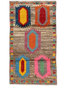 Tappeto Moroccan Berber - Afghanistan 109X198 Marrone/Rosso Scuro (Lana, Afghanistan)