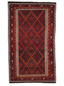  Orientalisk Kelim Maimane Matta 241X411 Svart/Mörkröd Ull, Afghanistan Carpetvista