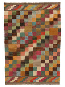 123X178 Kilim Ariana Trend Rug Modern Brown/Black (Wool, Afghanistan) Carpetvista