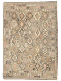  Kilim Afghan Old Style Rug 202X290 Wool Orange/Brown Carpetvista