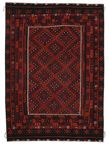 257X364 絨毯 オリエンタル キリム マイマネ ブラック/ダークレッド 大きな (ウール, アフガニスタン) Carpetvista