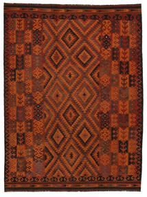 266X355 Kelim Maimane Vloerkleed Oosters Donkerrood/Zwart Groot (Wol, Afghanistan) Carpetvista