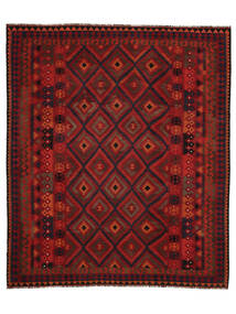  266X313 Kelim Maimane Teppe Mørk Rød/Svart Afghanistan Carpetvista