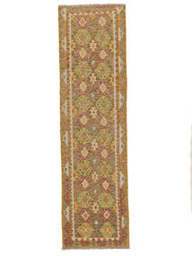  80X294 Kelim Afghan Old Stil Teppich Läufer Braun/Orange Afghanistan Carpetvista