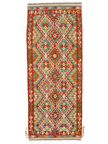 Kilim Afghan Old Style Rug 80X197 Runner
 Dark Red/Brown Wool, Afghanistan Carpetvista