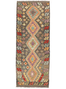  Orientalsk Kelim Afghan Old Style Teppe 79X203Løpere Brun/Oransje Ull, Afghanistan Carpetvista