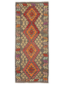84X202 絨毯 キリム アフガン オールド スタイル オリエンタル 廊下 カーペット 茶色/オレンジ (ウール, アフガニスタン) Carpetvista