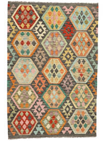  Kelim Afghan Old Style Matot 125X185 Ruskea/Vihreä Carpetvista