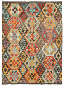  Kelim Afghan Old Style Matot 151X206 Villamatto Ruskea/Oranssi Pieni Matto Carpetvista