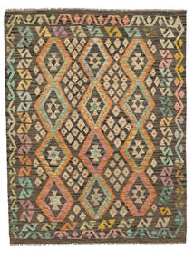 絨毯 オリエンタル キリム アフガン オールド スタイル 152X196 茶色/ブラック (ウール, アフガニスタン)