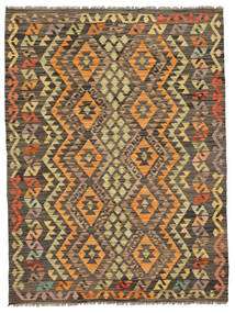 絨毯 オリエンタル キリム アフガン オールド スタイル 147X198 茶色/ブラック (ウール, アフガニスタン)