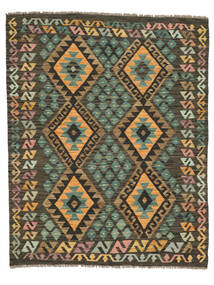  Kelim Afghan Old Style Matot 149X185 Villamatto Musta/Ruskea Pieni Matto Carpetvista