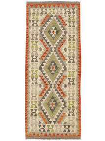  Kilim Afghan Old Style Tappeto 80X196 Di Lana Arancione/Verde Piccolo Carpetvista