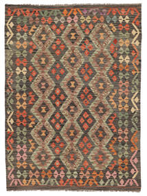 絨毯 オリエンタル キリム アフガン オールド スタイル 149X204 茶色/ブラック (ウール, アフガニスタン)
