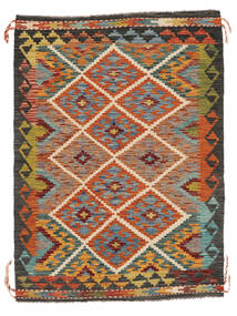 108X148 Kelim Afghan Old Style Teppe Orientalsk Brun/Svart (Ull, Afghanistan) Carpetvista