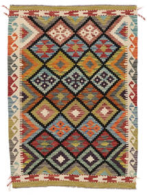  Kilim Afghan Old Style Alfombra 101X143 De Lana Marrón/Negro Pequeño Carpetvista