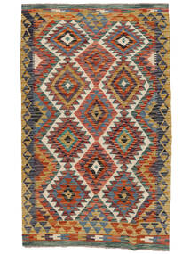 99X158 絨毯 オリエンタル キリム アフガン オールド スタイル 茶色/ダークレッド (ウール, アフガニスタン) Carpetvista