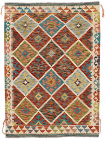  Kilim Afghan Old Style Tappeto 105X148 Di Lana Marrone/Arancione Piccolo Carpetvista