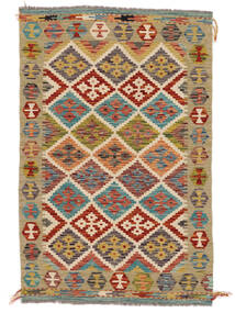 96X146 絨毯 オリエンタル キリム アフガン オールド スタイル 茶色/オレンジ (ウール, アフガニスタン) Carpetvista