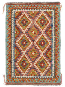  101X151 Kilim Afghan Old Style Rug Brown/Green Afghanistan Carpetvista