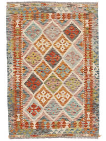  97X141 Kelim Afghan Old Style Matta Brun/Beige Afghanistan Carpetvista