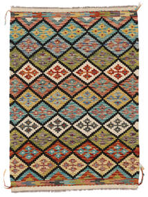 101X142 絨毯 オリエンタル キリム アフガン オールド スタイル 茶色/ブラック (ウール, アフガニスタン) Carpetvista
