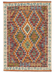  Kilim Afghan Old Style Tapis 97X142 De Laine Marron/Vert Petit Carpetvista