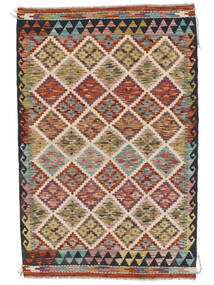  Orientalsk Kelim Afghan Old Style Teppe 101X153 Brun/Mørk Rød Ull, Afghanistan Carpetvista
