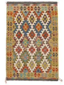 102X154 Kelim Afghan Old Style Tæppe Orientalsk Brun/Sort (Uld, Afghanistan) Carpetvista