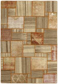  Kilim Patchwork 140X200 Persischer Wollteppich Braun/Orange Klein