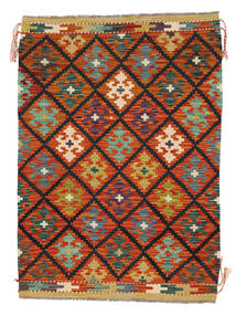 102X142 絨毯 キリム アフガン オールド スタイル オリエンタル ダークレッド/ブラック (ウール, アフガニスタン) Carpetvista