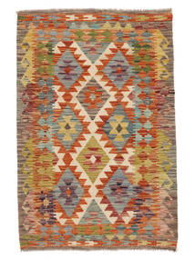 絨毯 キリム アフガン オールド スタイル 94X146 茶色/オレンジ (ウール, アフガニスタン)