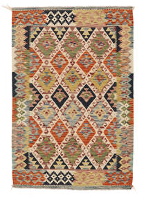 Kelim Afghan Old Style Vloerkleed 103X156 Bruin/Oranje Wol, Afghanistan Carpetvista