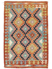  Orientalsk Kelim Afghan Old Style Teppe 99X152 Brun/Mørk Rød Ull, Afghanistan Carpetvista